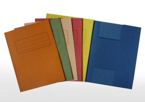 Dreklappenmappen A4 aus umweltfreundichem Manilakarton