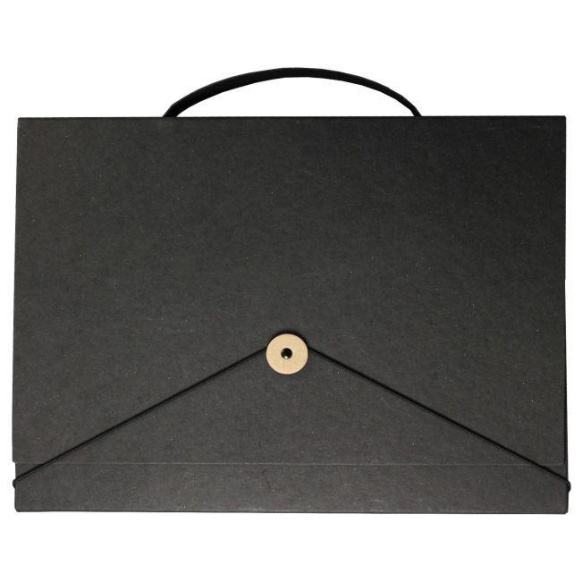 Präsentationskoffer aus Altpapier in schwarz