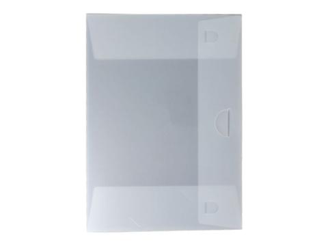 Broschürenmappe aus transparentem PP-Kunststoff mit Steckverschluss