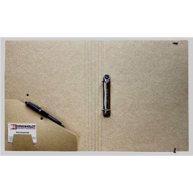 Ringbuch aus Atlpapier, in naturbraun, offen
