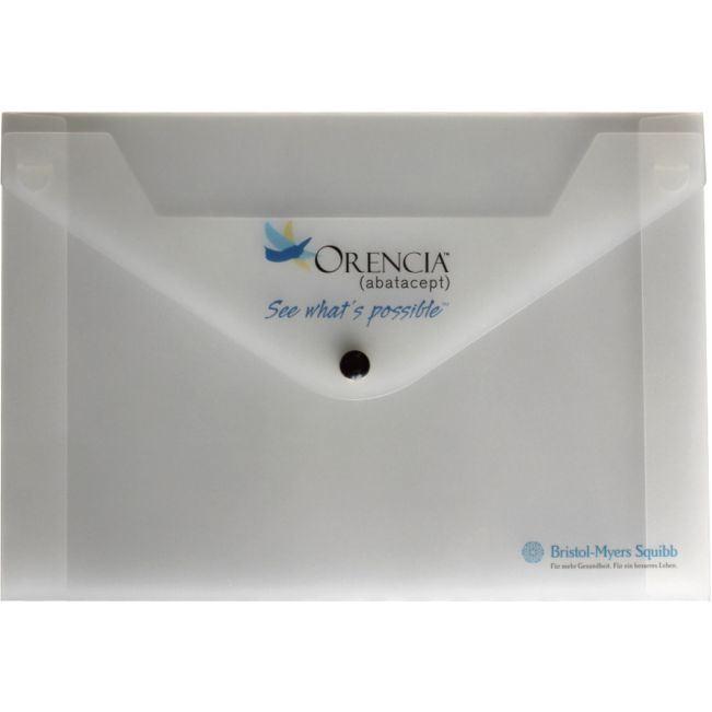 Sammelmappe A4 aus Recycling-PP mit Druckknopfverschluss und  Druck