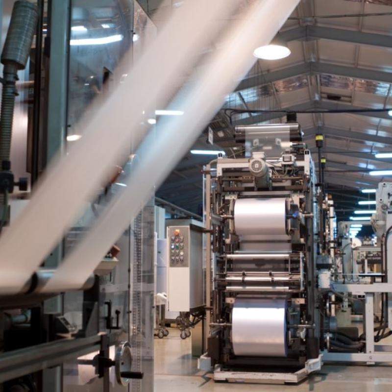 Einblick in die Produktion von PP-Sichthüllen