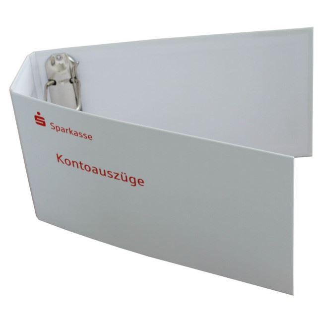 Kontoauszugsordner in weiß mit Sparkassen Aufdruck
